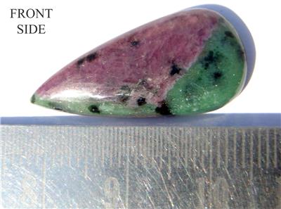 Ruby Zoisite Pear Cabochon